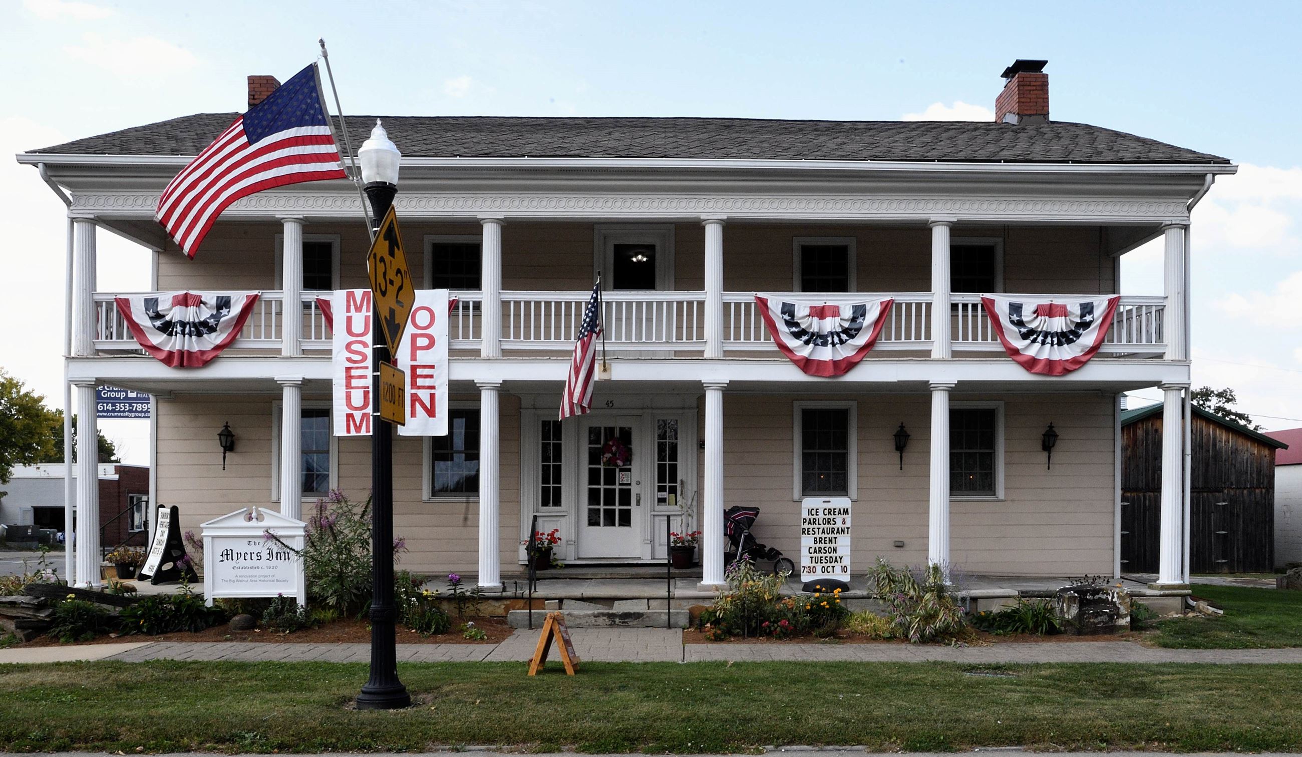 Exterior view of the Myers Inn Museum