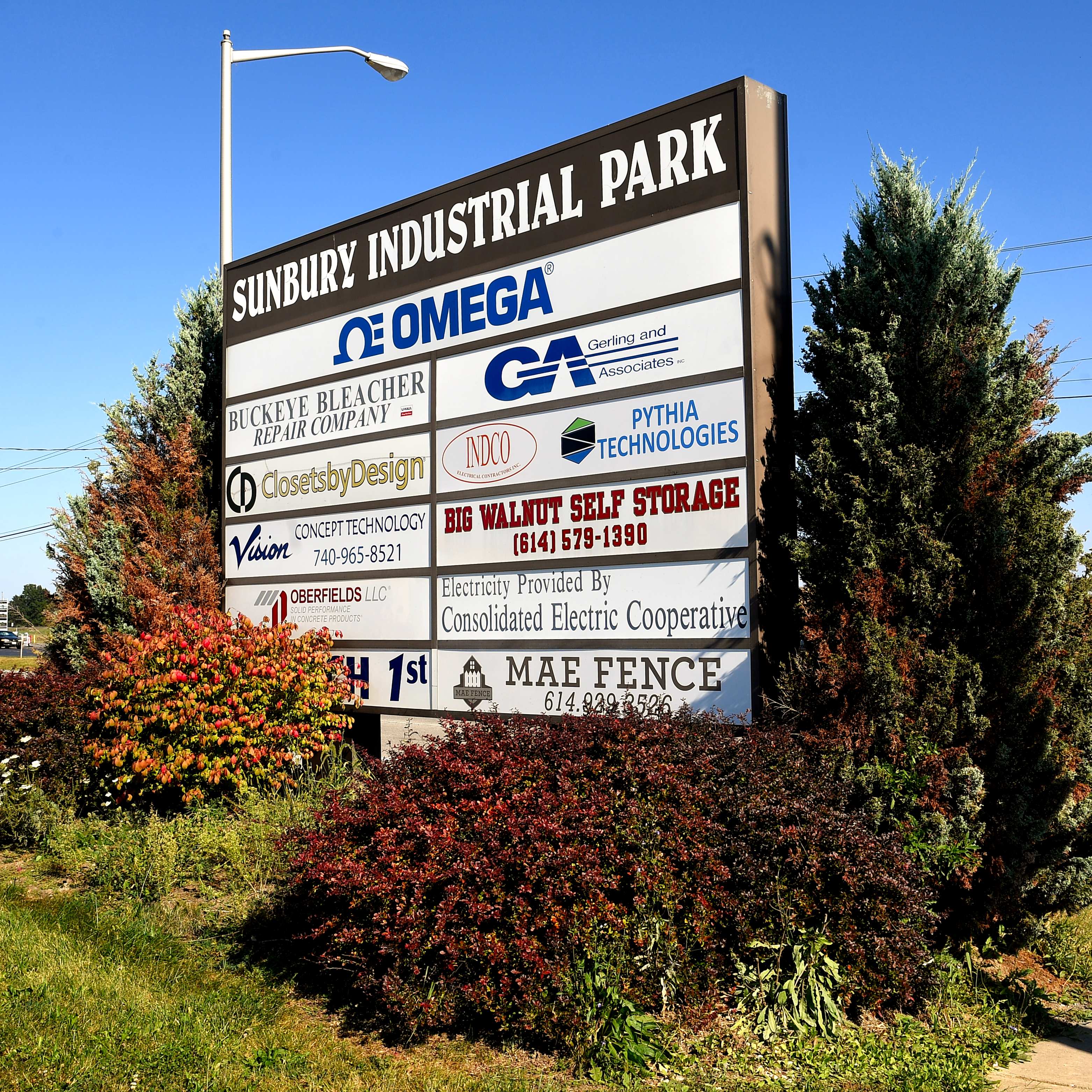Signage for local businesses in Sunbury
